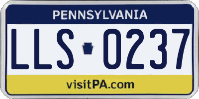 PA license plate LLS0237