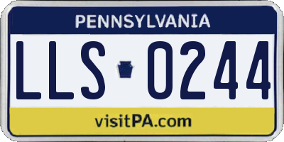 PA license plate LLS0244