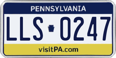 PA license plate LLS0247