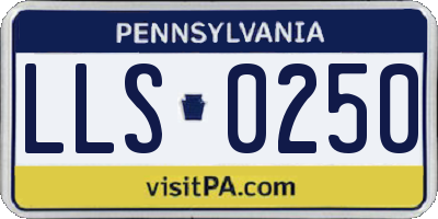 PA license plate LLS0250
