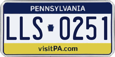 PA license plate LLS0251