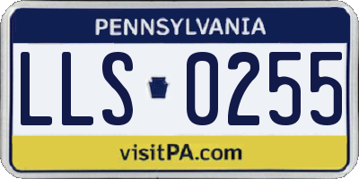 PA license plate LLS0255