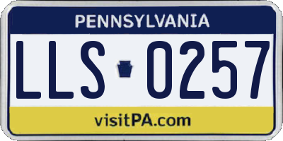 PA license plate LLS0257