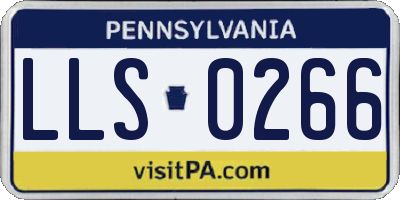 PA license plate LLS0266