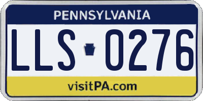 PA license plate LLS0276