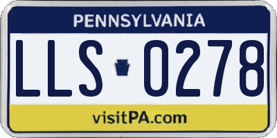 PA license plate LLS0278