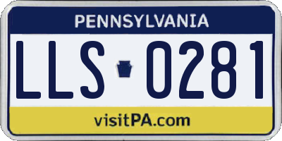 PA license plate LLS0281