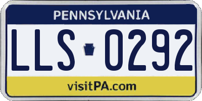 PA license plate LLS0292