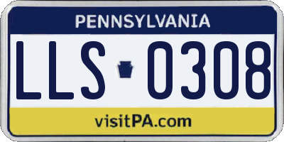 PA license plate LLS0308