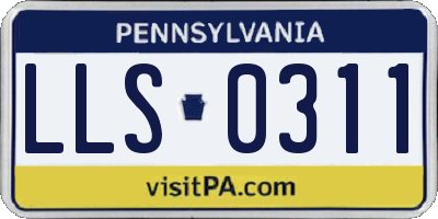 PA license plate LLS0311