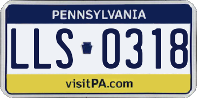 PA license plate LLS0318