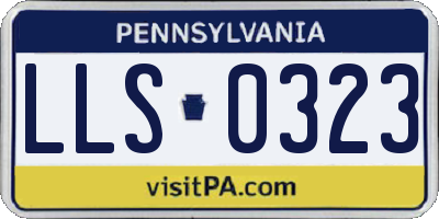 PA license plate LLS0323