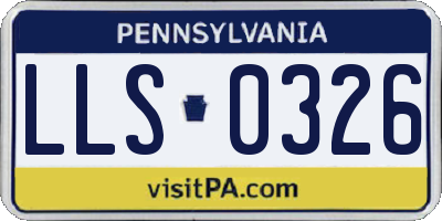 PA license plate LLS0326