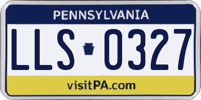 PA license plate LLS0327