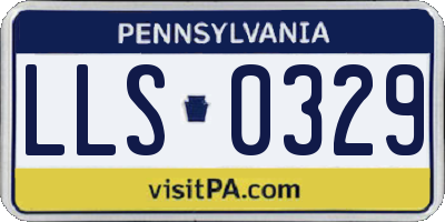 PA license plate LLS0329