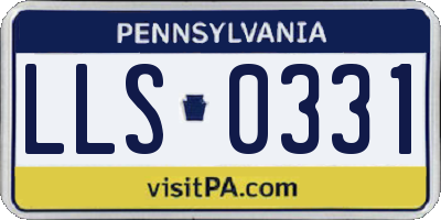 PA license plate LLS0331