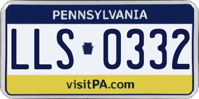 PA license plate LLS0332
