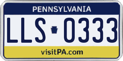 PA license plate LLS0333