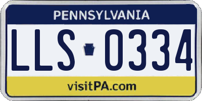 PA license plate LLS0334