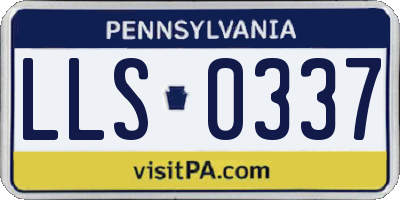 PA license plate LLS0337