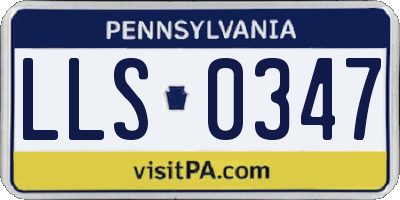 PA license plate LLS0347