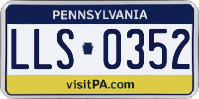 PA license plate LLS0352