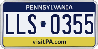 PA license plate LLS0355