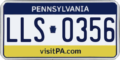 PA license plate LLS0356