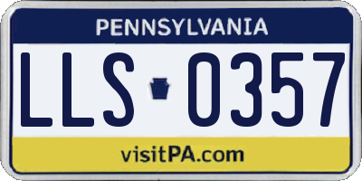 PA license plate LLS0357