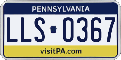 PA license plate LLS0367