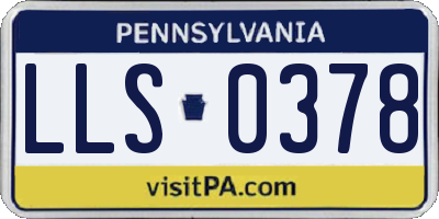 PA license plate LLS0378