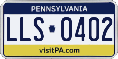 PA license plate LLS0402