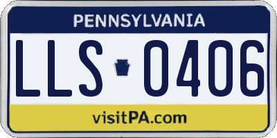 PA license plate LLS0406