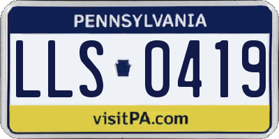 PA license plate LLS0419