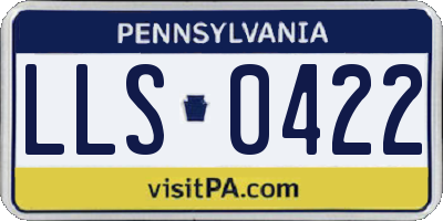 PA license plate LLS0422