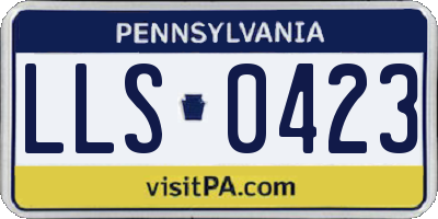 PA license plate LLS0423