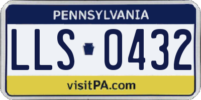 PA license plate LLS0432