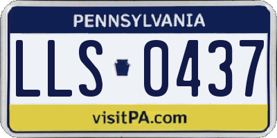 PA license plate LLS0437