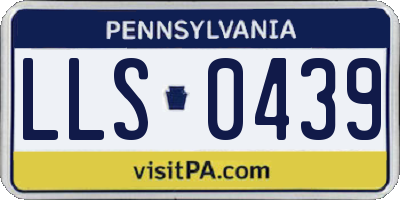 PA license plate LLS0439