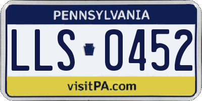 PA license plate LLS0452