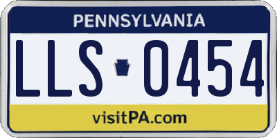 PA license plate LLS0454