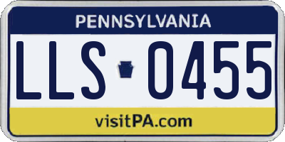 PA license plate LLS0455