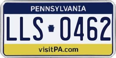 PA license plate LLS0462