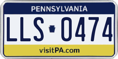 PA license plate LLS0474