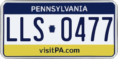 PA license plate LLS0477