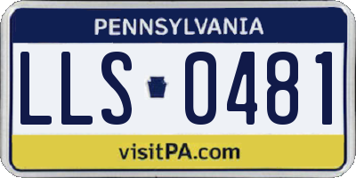 PA license plate LLS0481