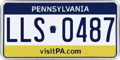 PA license plate LLS0487