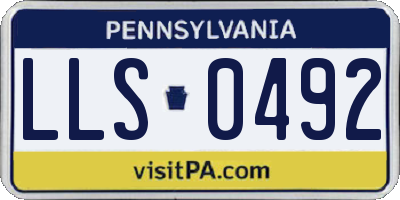 PA license plate LLS0492