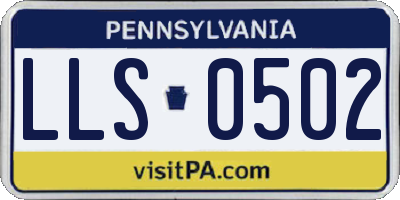 PA license plate LLS0502