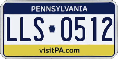PA license plate LLS0512